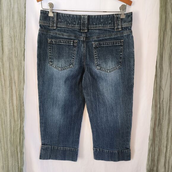 SONOMA Blue Denim Capri‎ Jeans Women's Medium Wash Size 4 - Picture 3 of 4